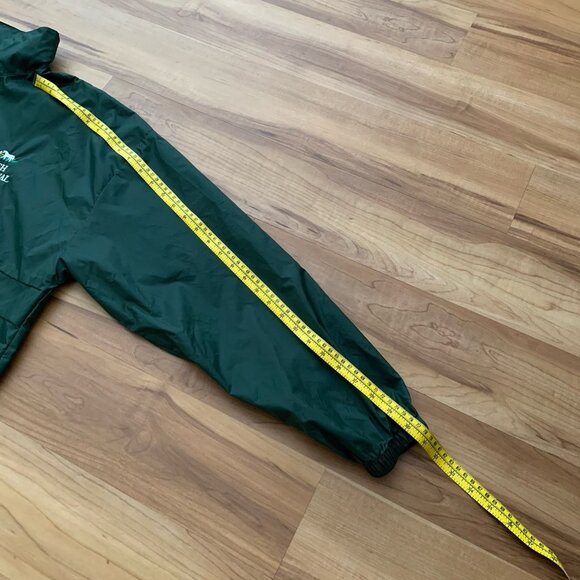 Irish National Stud Rain Jacket Windbreaker Green Large Packable Hood Unisex - Picture 6 of 11